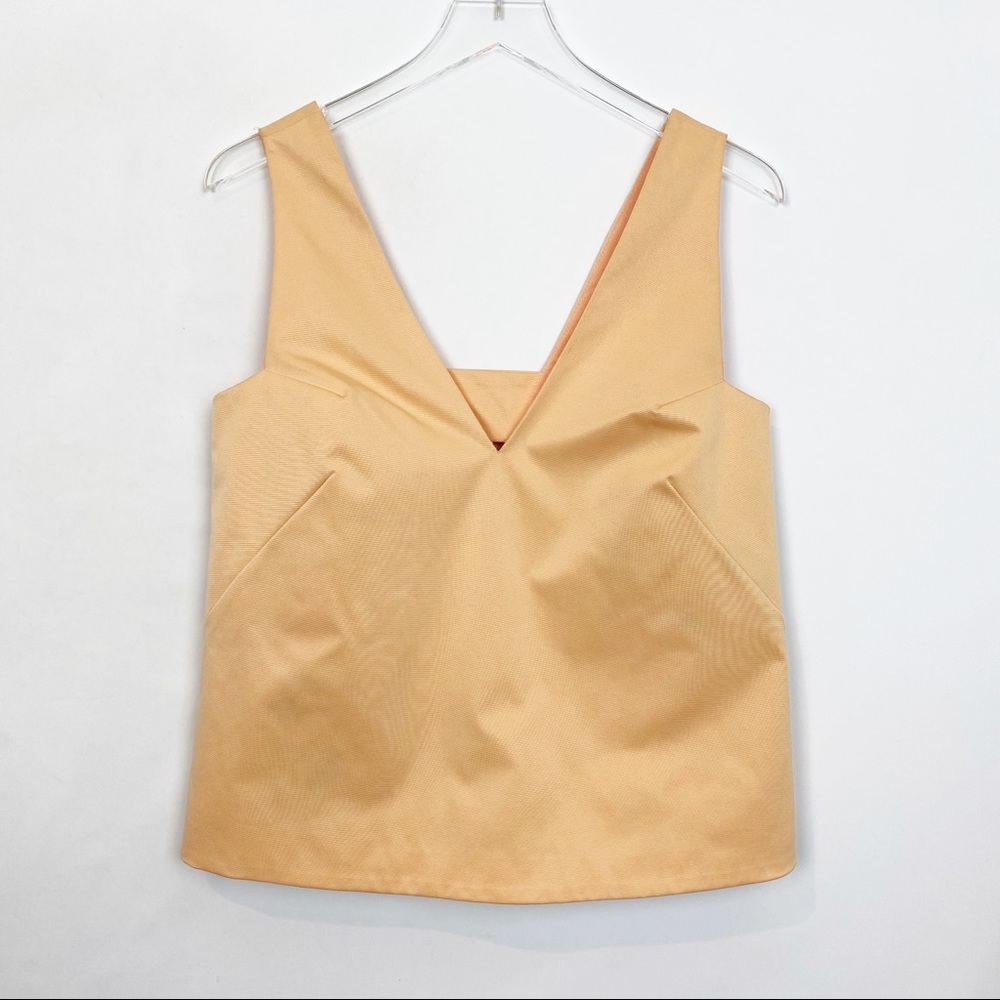 Shilla Australia Peach Shell Top V Neck Small